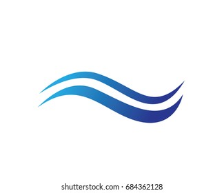 Wave and sun logo and symbols