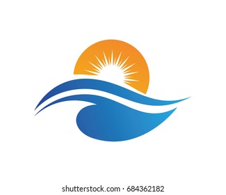 Wave Sun Logo Symbols Stock Vector (Royalty Free) 684362182 | Shutterstock