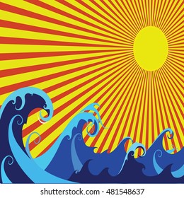 Wave, sun and sea
