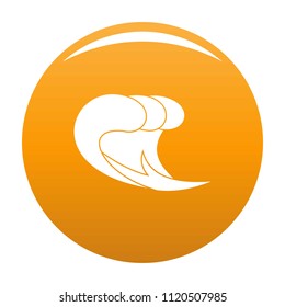 Wave surf icon. Simple illustration of wave surf vector icon for any design orange