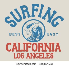 wave Surf print for tshirt design
