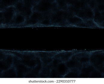 Wave surface frame. Circular complex lines design. Linear Vector illustration.
