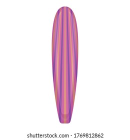 Wave surfboard icon. Cartoon of wave surfboard vector icon for web design isolated on white background