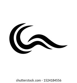 wave swoosh logo icon template, wave swoosh vector element