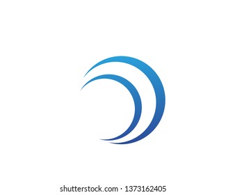  Wave symbol and icon Logo
