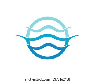  Wave symbol and icon Logo
