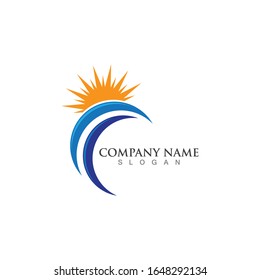 Wave symbol and icon Logo