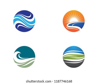 Wave symbol illustration