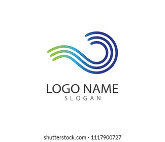 Wave symbol illustration design