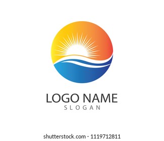 Wave symbol illustration design