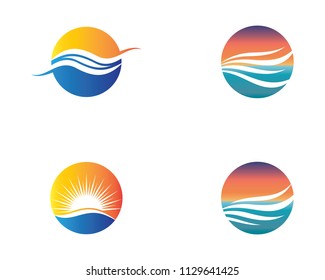 Wave symbol illustration design