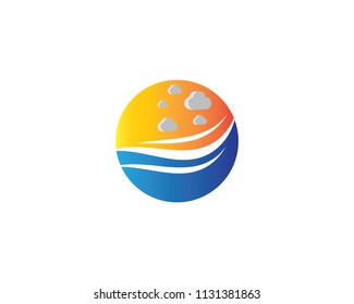 Wave symbol illustration design