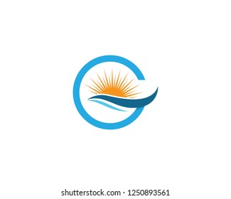 Wave symbol illustration design