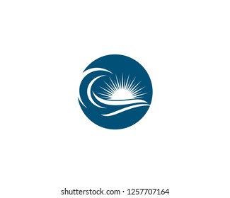 Wave symbol illustration design