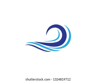 Wave symbol illustration design