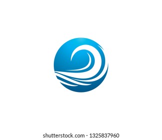 Wave symbol illustration design