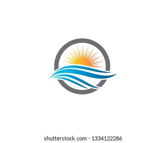 Wave symbol illustration design
