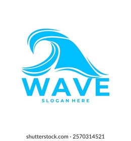 Wave symbol logo concept design template. Wave water logo vector