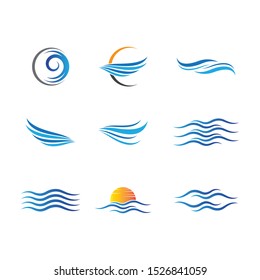 Wave symbol vector icon illustration design