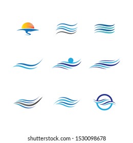 Wave symbol vector icon illustration design