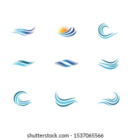 Wave symbol vector icon illustration design