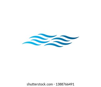 Wave symbol vector illustration design