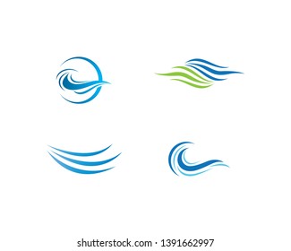 Wave symbol vector illustration design