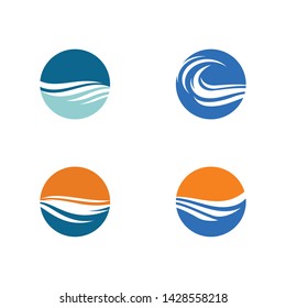 Wave symbol vector illustration design