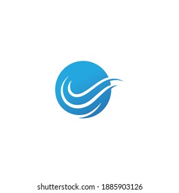 Wave symbol vector illustration design