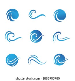 Diseño de ilustración vectorial de símbolo de onda