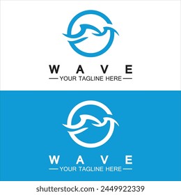 Wave symbol vector illustration design