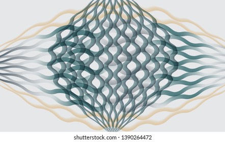 Wave symmetrical abstract background for design