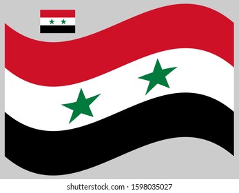 Wave Syria Flag Vector illustration eps 10
