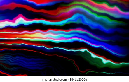 Wave television interference. Abstract background pixel glitch texture. Vector illustration.