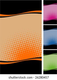 Wave template. Vector backgrounds set.