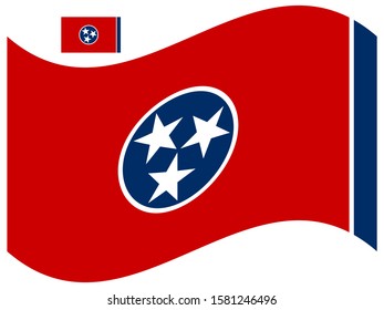 Wave Tennessee Flag Vector illustration Eps 10