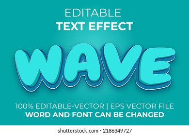 Wave Text Effect, Easy To Edit