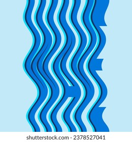 Wave text graphic vector artwork, ocean texture logo icon, water clipart symbol