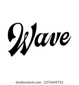 wave text on white background.