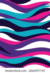 Textura de la onda arte abstracto azul rosado colores de contraste de fondo de Vector sin fisuras