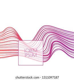Wave texture of color gradation. Abstract dynamical rippled surface. Vector gradient  streak background. 