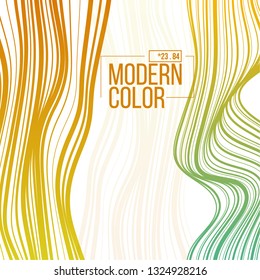 Wave texture of color gradation. Abstract dynamical rippled surface. Vector gradient  streak background. 