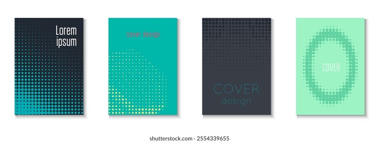 Wave Texture Set. Modern Shapes In Tech Layout. Minimalistic Brochure In 2d Frame. Party Flyer. Minimalist Line Background. Geometric Dot Poster. Trendy Wave Texture