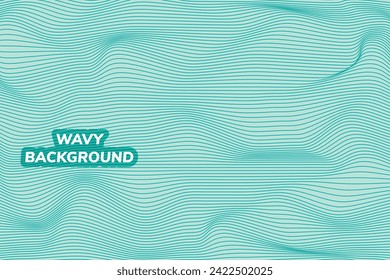 Wave thin distort lines curve pattern vector on blue background vector illustration