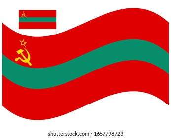 Wave Transnistria Flag Vector illustration Eps 10