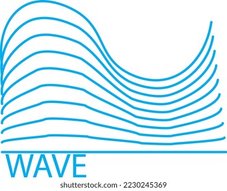 Tendencia de onda, línea de onda, diseño de onda, diseño de camiseta de onda