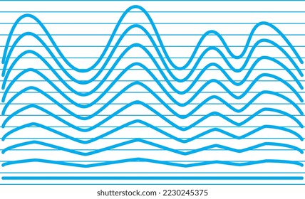 Wave Trend, Wave line, Wave design, Wave tshirt design