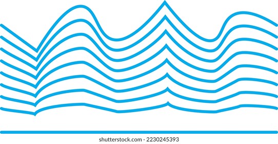 Wave Trend, Wave line, Wave design, Wave tshirt design