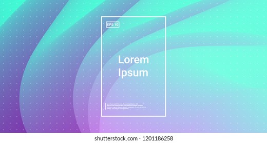 Wave Trendy background. Creative flow shapes. Geometric gradient composition wallpaper. Abstract Minimal Dynamic colorful wavy elements. Template for Cover Poster Flyer. Vector illustration EPS10.