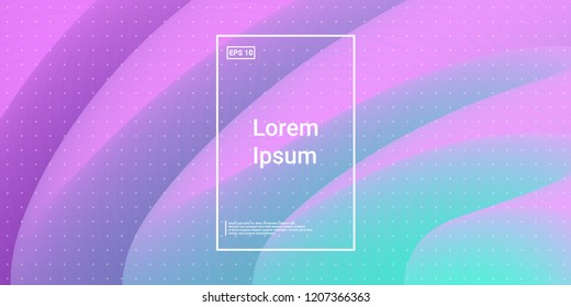 Wave Trendy background. Creative flow shapes. Geometric gradient composition wallpaper. Abstract Minimal Dynamic colorful wavy elements. Template for Cover Poster Flyer. Vector illustration EPS10.